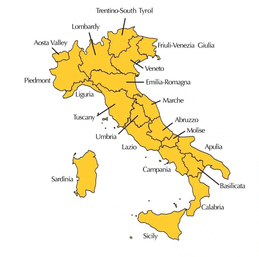 Italiens vindistrikter