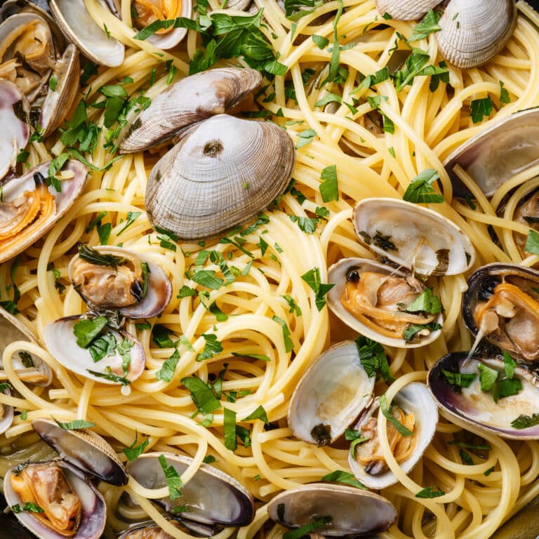 Spaghetti med muslinger/ alle Vongole på italiensk