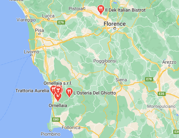 Bolgheri, Toscana, home of Ornellaia