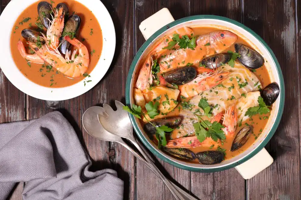 bouillabaisse, fransk fiskesuppe