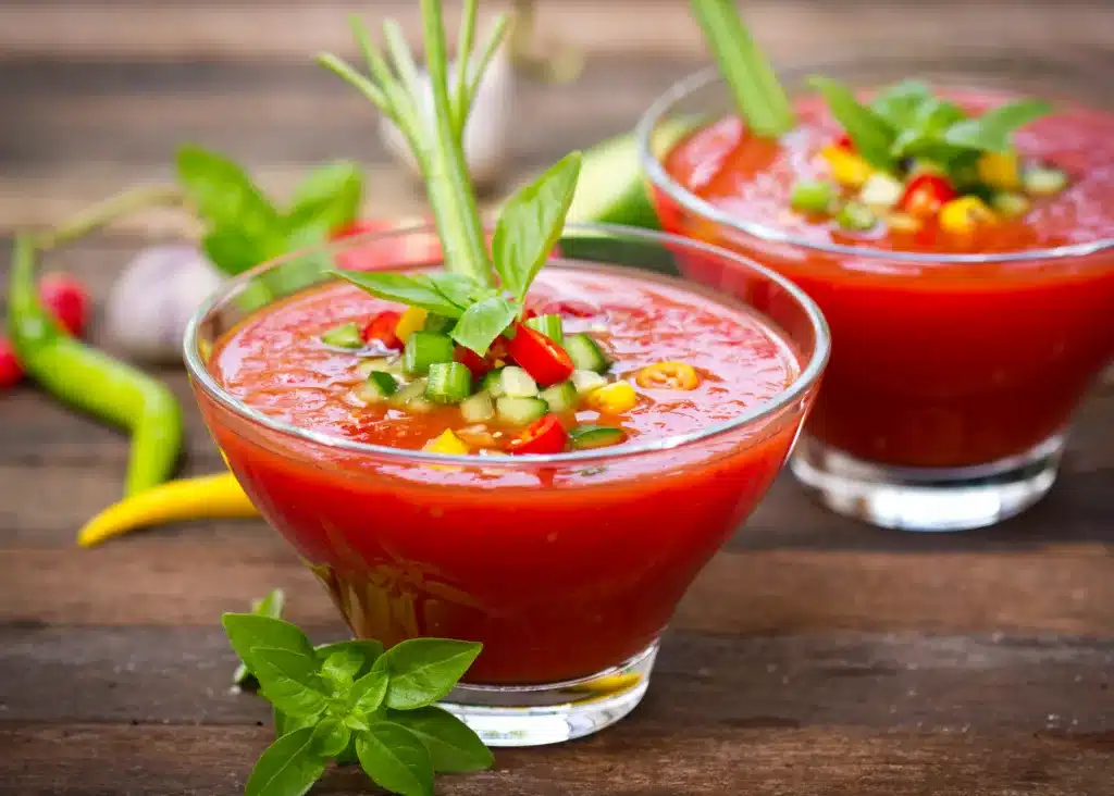 Tasty Gazpacho fra Andalusien. Spanish Food