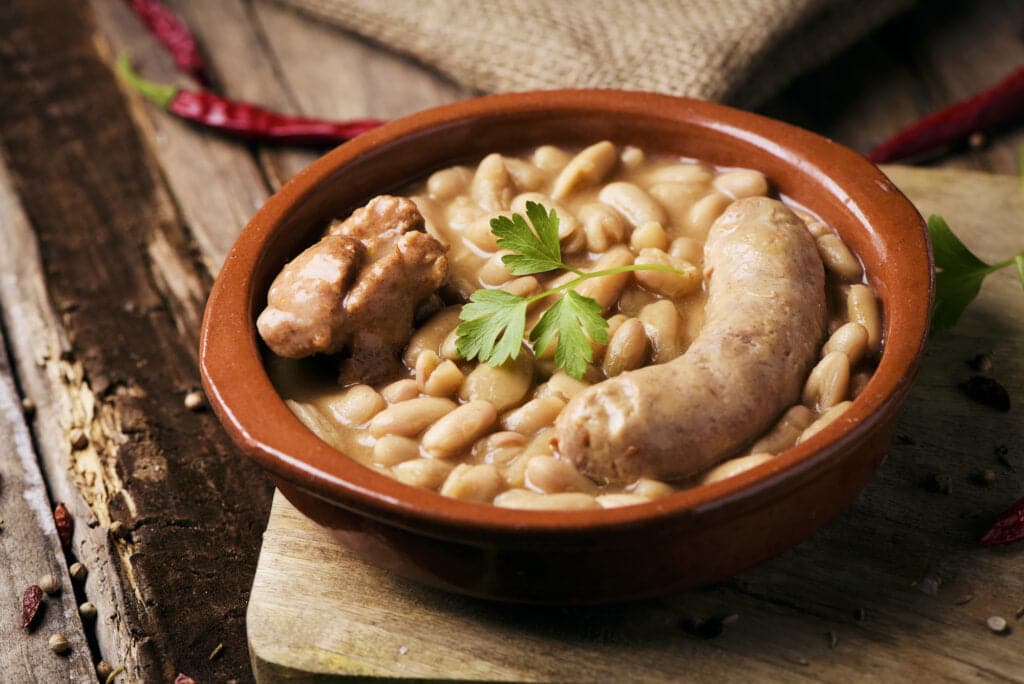 cassoulet de Castelnaudary, a French bean stew