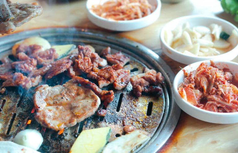 Koreansk traditionel grill svinekød