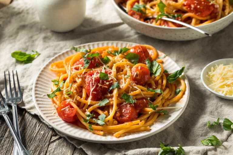 Homemade Bucatini all Amatriciana Pasta