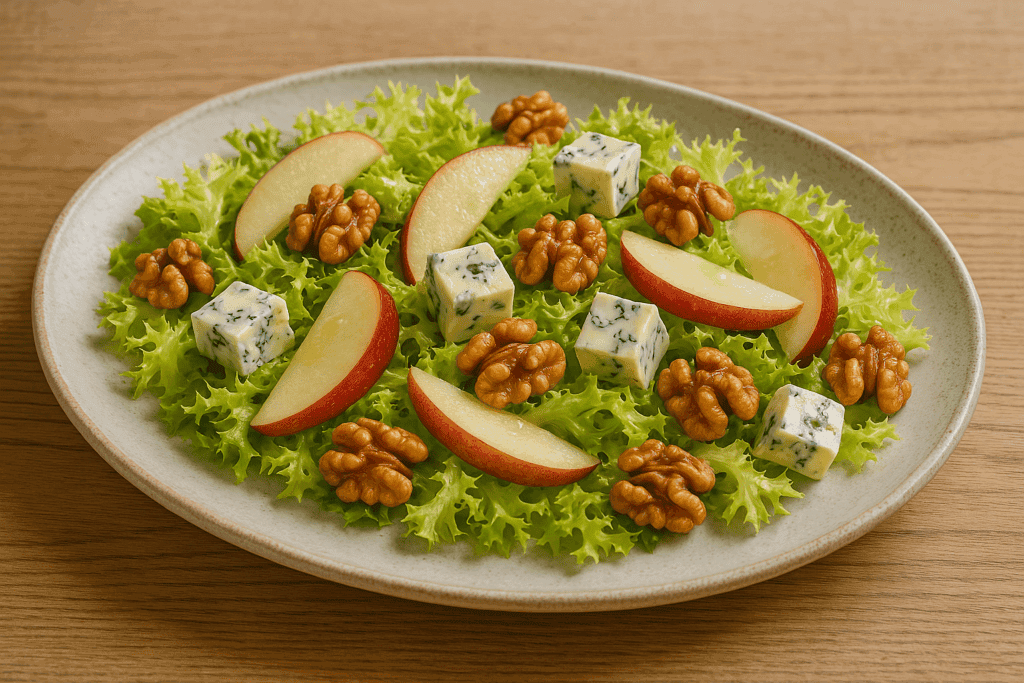 Frisée salat med Gorgonzola og æbler