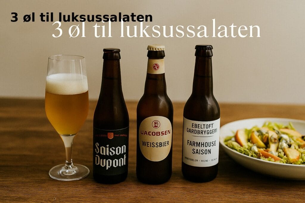 3 øl til Gorgonzola salat