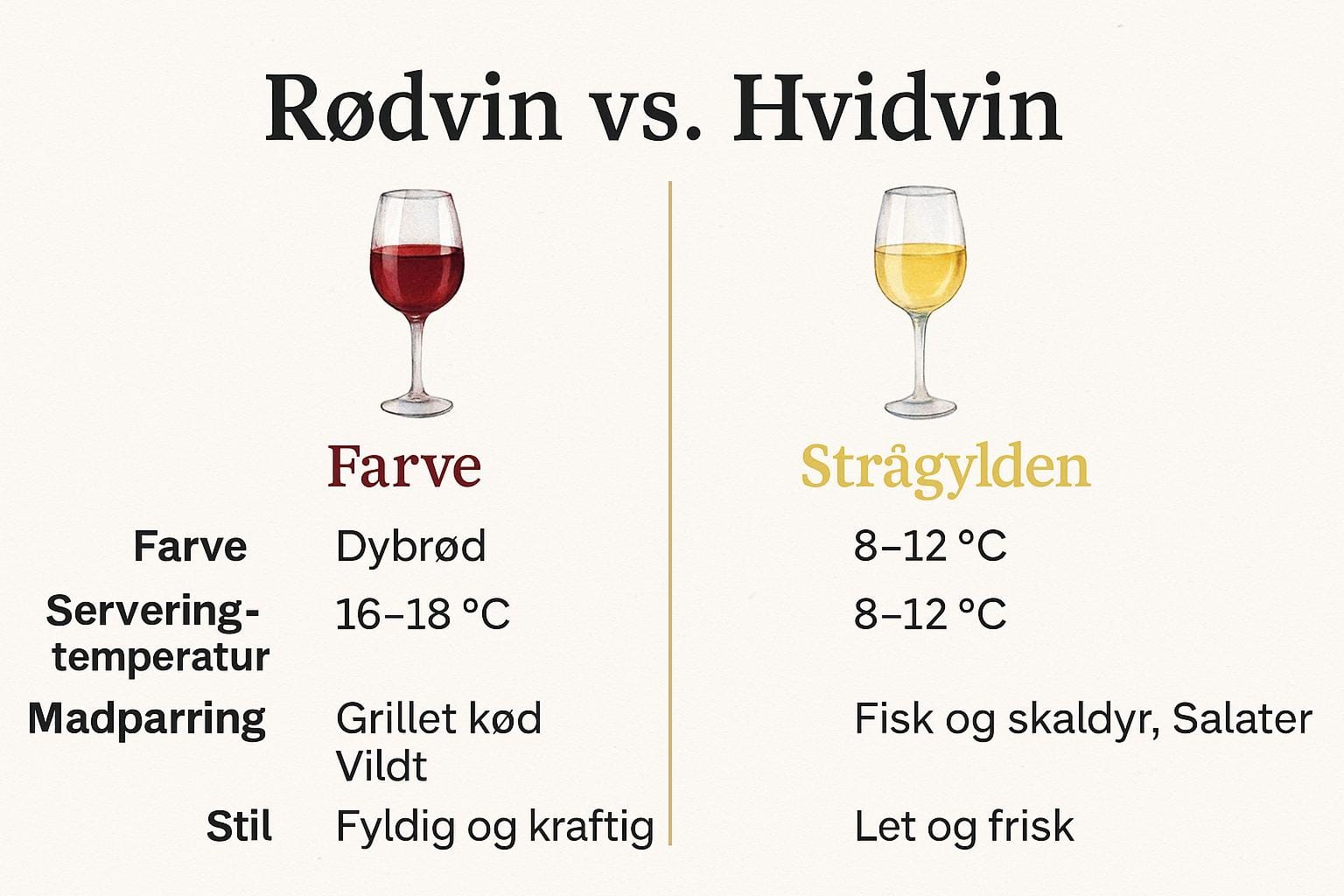 Rød eller hvidvin? Hvad definerer smag og look?