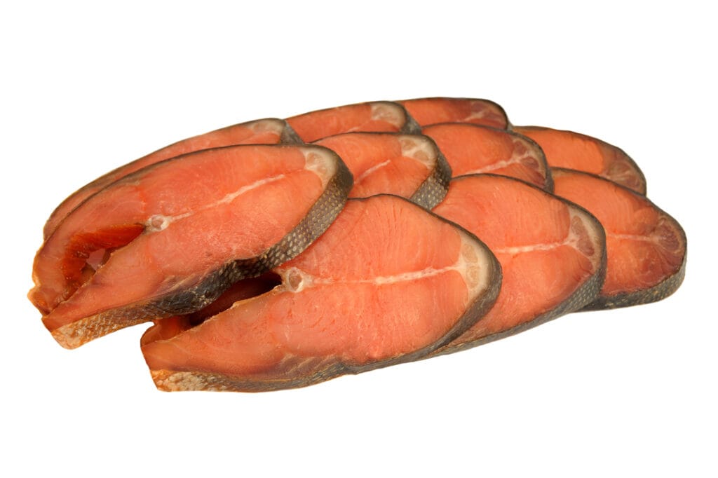 Slices Of Cold Smoked Pink Salmon