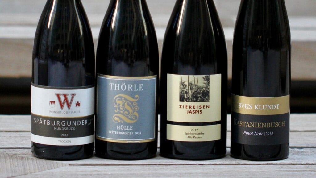 Spätburgunder fra Tyske vindistrikter er udsøgt rødvin på Pinot Noir